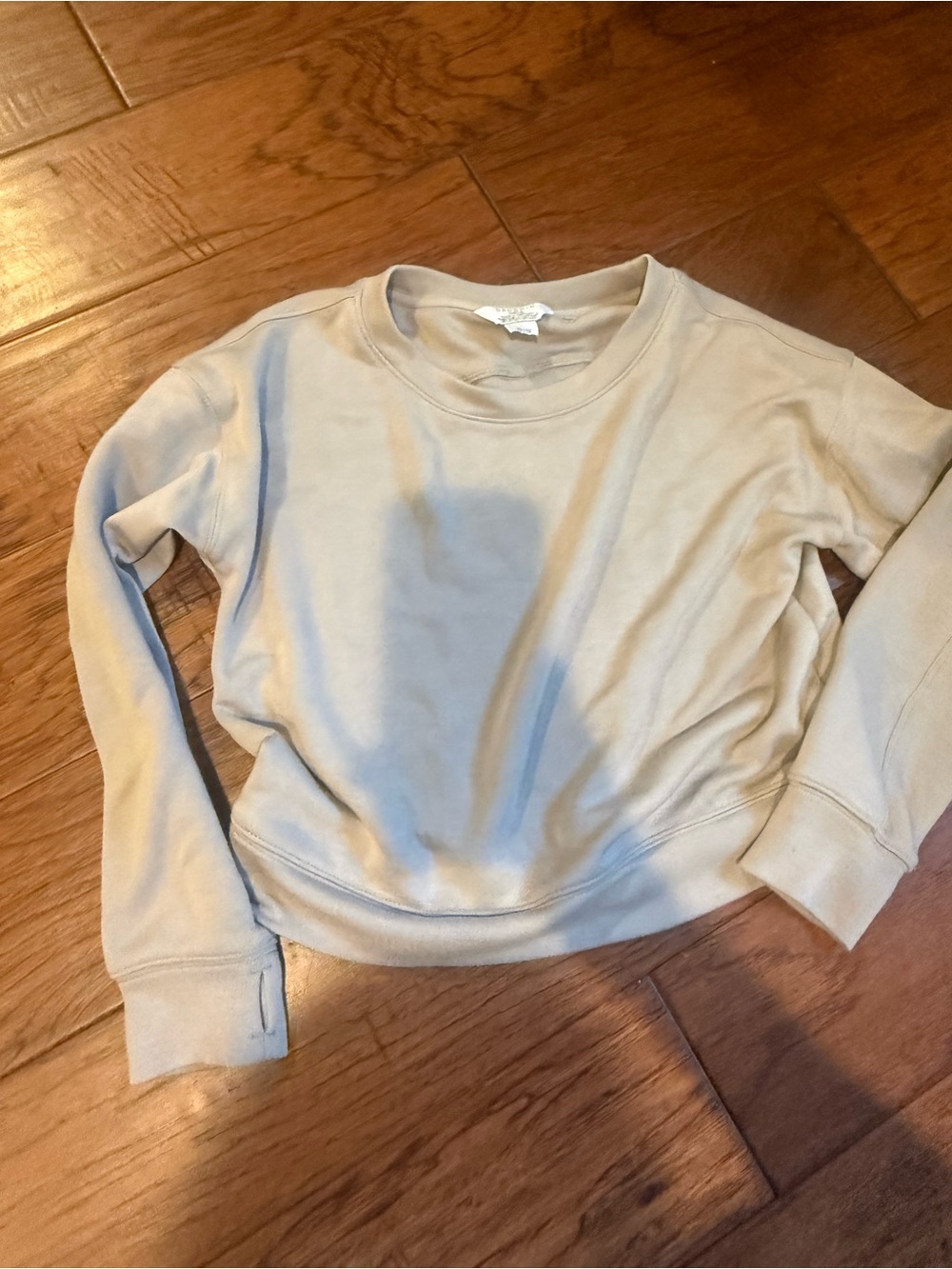 Danskin Women's Crewneck Sweatshirt in Beige